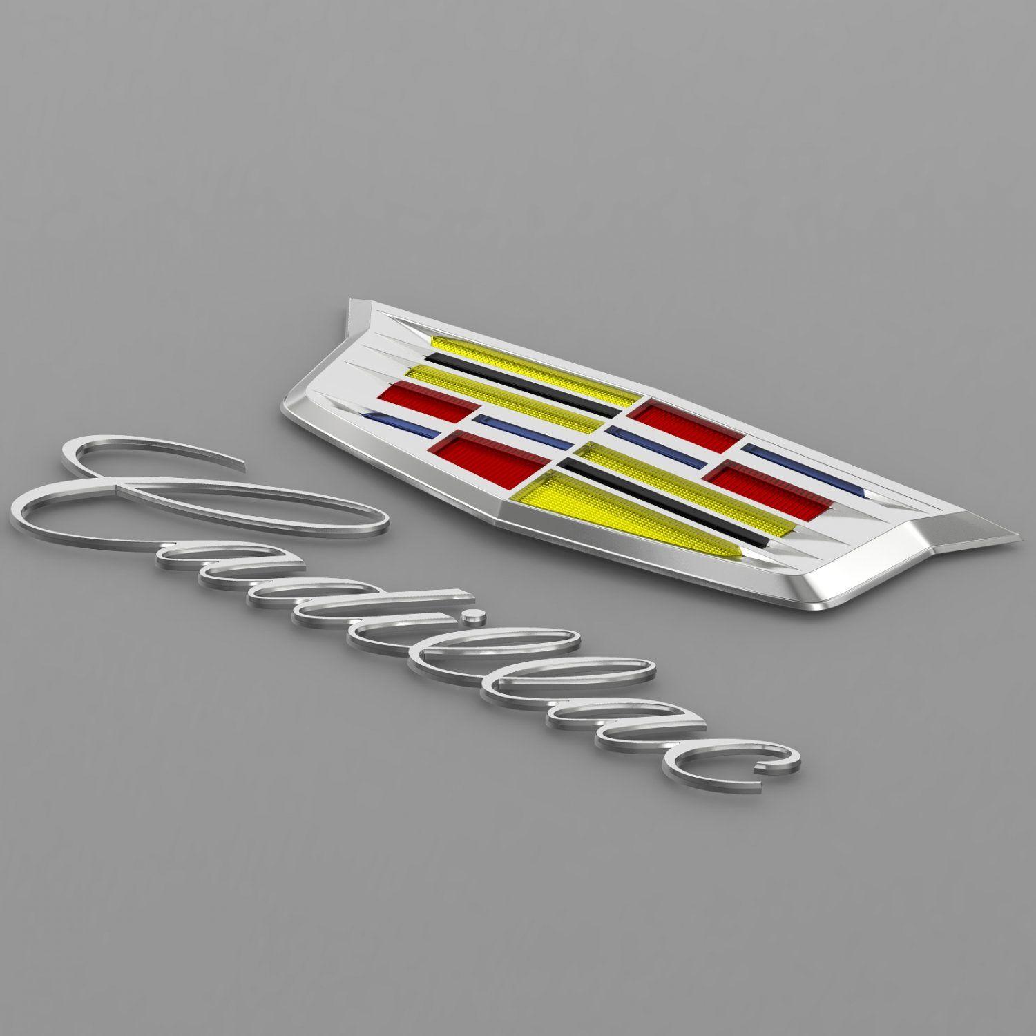 3D Cadillac Logo - Cadillac logo 2 3D Model in Parts of auto 3DExport