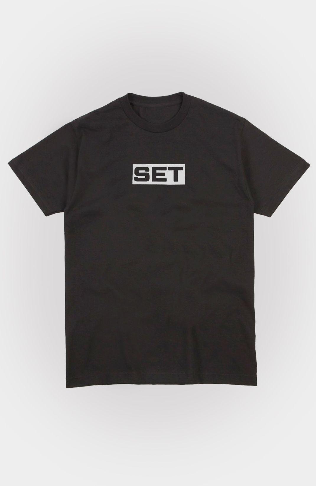 Gray Bar Logo - SET Bar Logo Tshirt - Black exclusive to Set Store Clothing