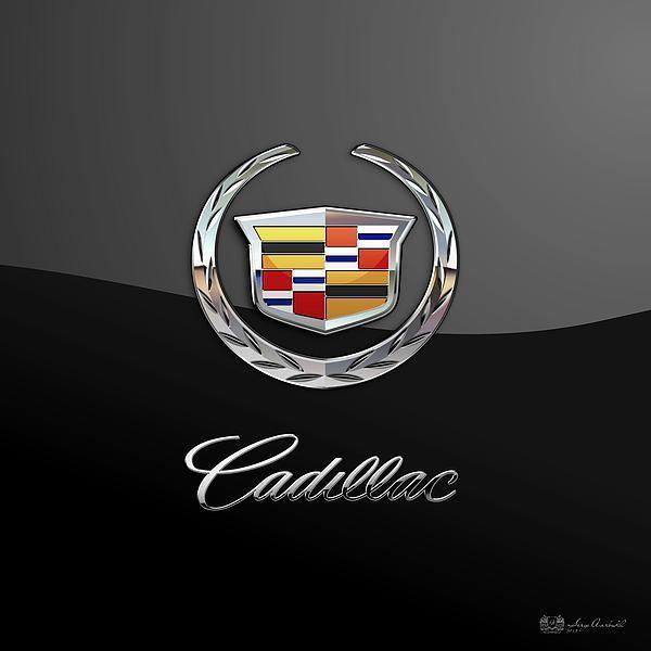 3D Cadillac Logo - Cadillac 3D Badge-Logo on Black fine art print by C.7 Design Studio ...