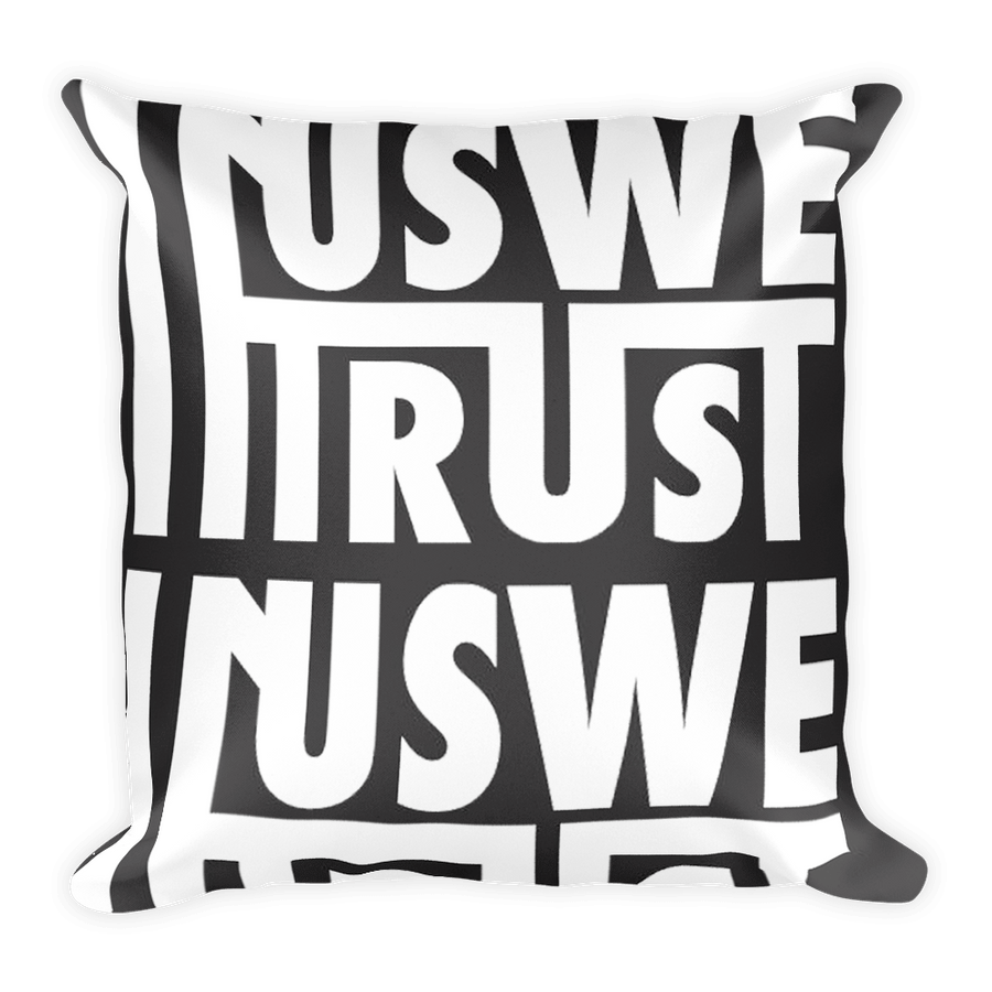 Us Clothing Company Logo - In Us We Trust x VC Logo Pillow. The Village Clothing Company