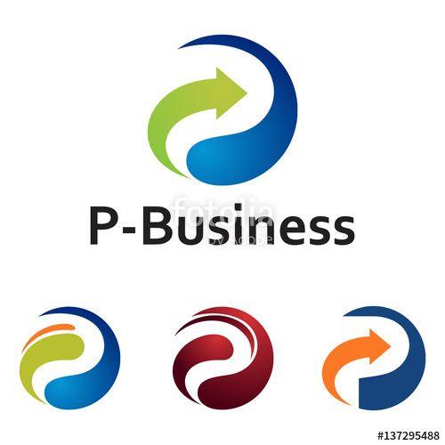 Circle P Logo - P Letter Circle Arrow Abstract Cool Logo