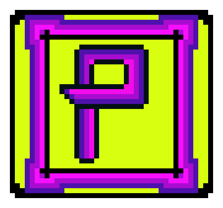 Cool P Logo - cool p logo | Pixel Art Maker