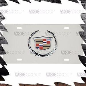 3D Cadillac Logo - High Quality Stainless Steel 3D Official Cadillac Logo License Plate ...
