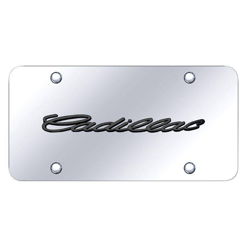 3D Cadillac Logo - Autogold® - License Plate with 3D Cadillac Logo