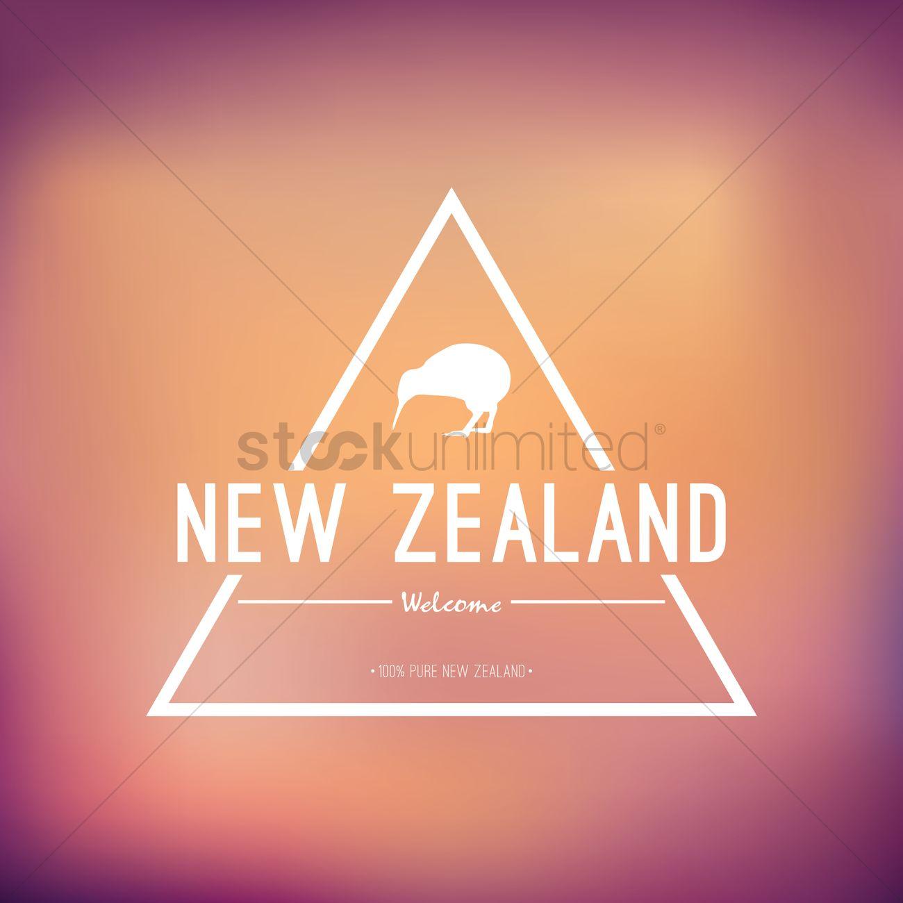 Orange Kiwi Bird Logo - New zealand kiwi bird label Vector Image