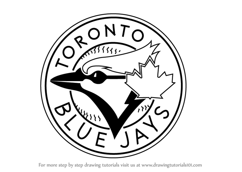 Toronto Blue Jays Team Logo - Learn How to Draw Toronto Blue Jays Logo (MLB) Step