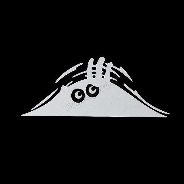 Cool Monster Logo - 19x7.5cm Cool Peeking Monster Logo Emblem Symbol Car Truck Rear Side