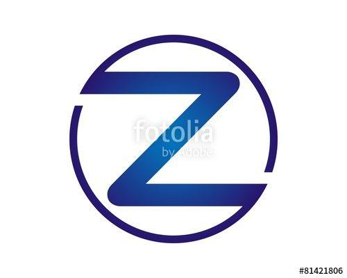 Z in Blue Circle Logo - Z Letter Circle Logo