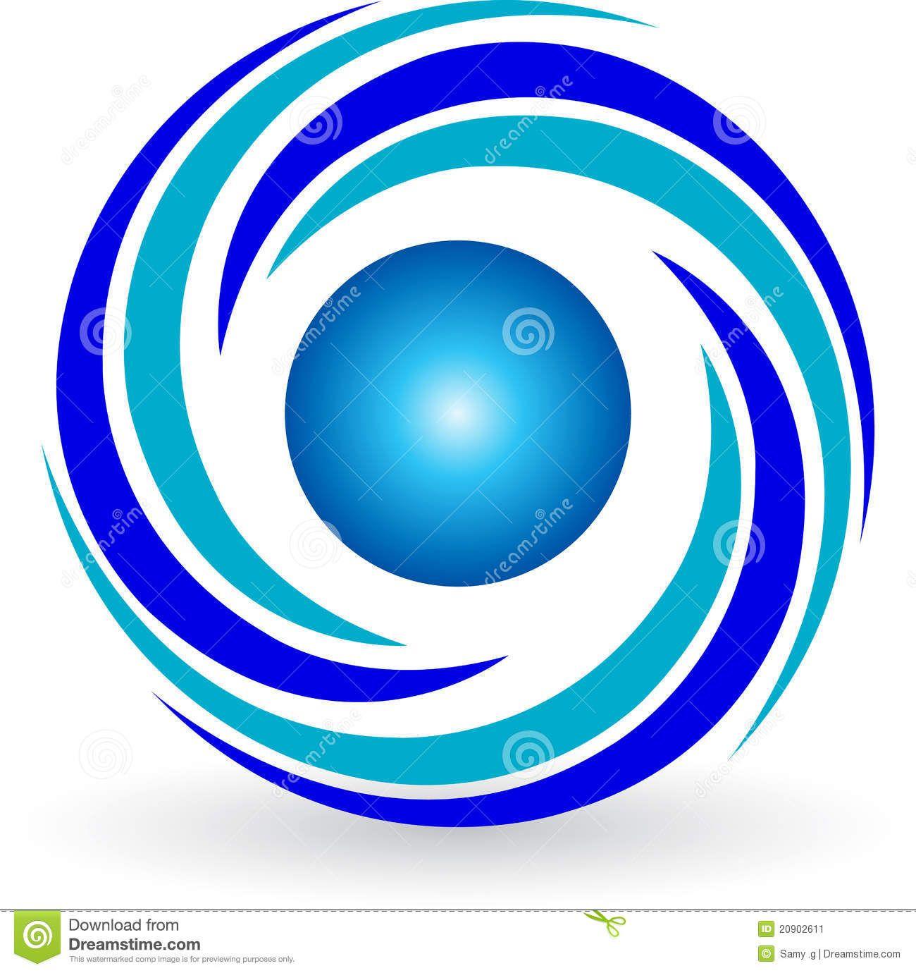 Z in Blue Circle Logo - Blue swirl Logos