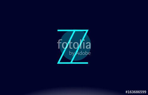 Z in Blue Circle Logo - z blue line circle alphabet letter logo icon template vector design