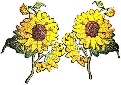 Hippie Flower Logo - Amazon.com: Sunflower Pair Flowers Plant Flower Granny Chic Retro ...