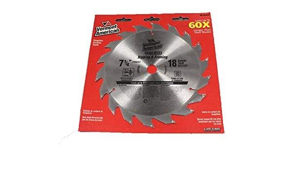 Red Saw Blade TT Logo - Vermont American 27169 5/8-Inch Arbor 7-1/4-Inch 18 Tooth Carbide ...