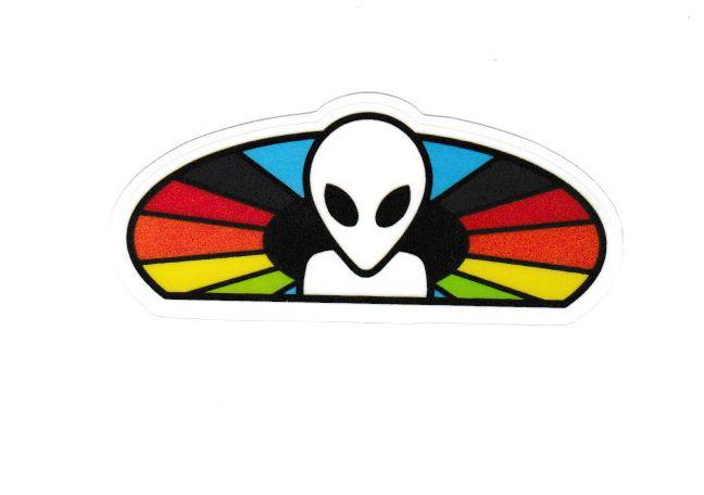 Alien Workshop Skateboard Logo - #1842 Alien Workshop Skateboards Logo , 8x3 cm phone size Small decal  sticker