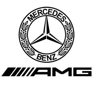 2 Pieces 31inch for Mercedes Benz AMG Logo Side Door Decals Stickers -3  colors
