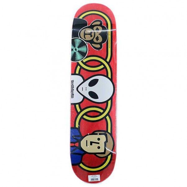 Alien Workshop Skateboard Logo - Alien Workshop Skateboards Logo Missing Link Small Skateboard Deck Red 7.875