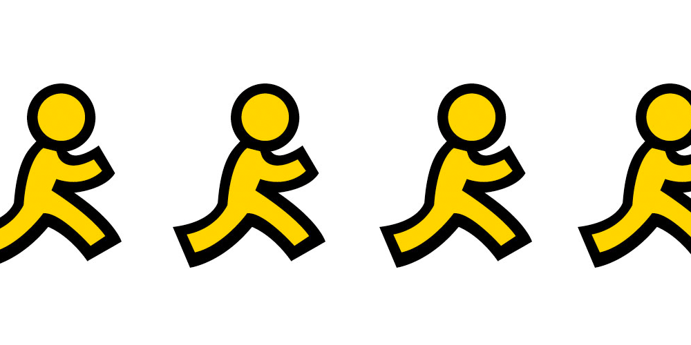 America Online Logo - Brand New: AOL's Running Man Origins