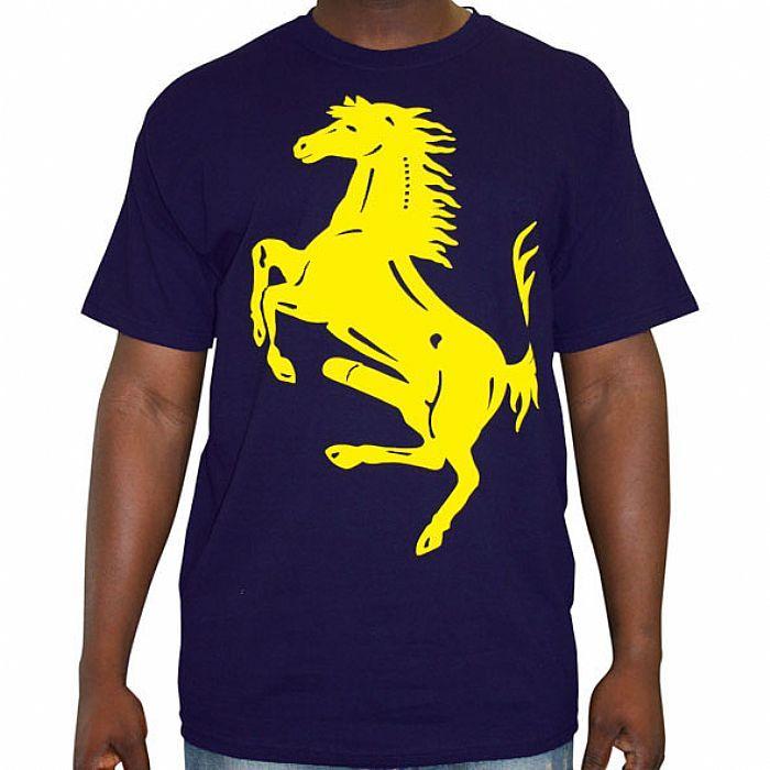 Navy Blue and Yellow Logo - HORSE MEAT DISCO Horse Meat Disco T Shirt navy blue with yellow