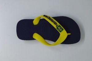 Navy Blue and Yellow Logo - Havaianas Kids h. BRASIL LOGO NAVY BLUE AND YELLOW UK Childrens 7 ...