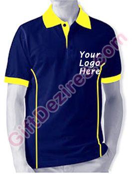 Navy Blue and Yellow Logo - Office Polo T Shirts India, Polo T Shirts for Employee