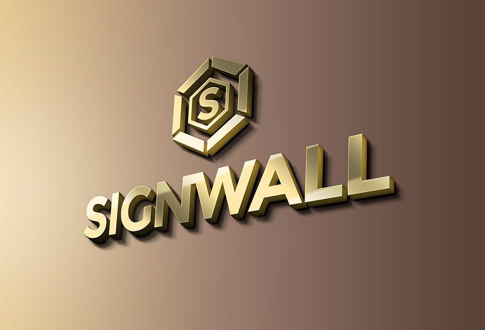 Wall -E Logo - Sign Wall Logo Mockup PSD - GraphicsFuel