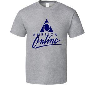 America Online Logo - America Online Vintage Aol Logo Cool Retro T Shirt | eBay