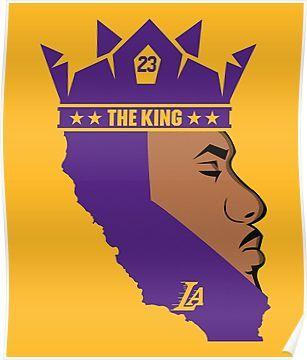 LeBron Lakers Logo - Lebron James The King Lakers T Shirt' Poster By K 08. Products