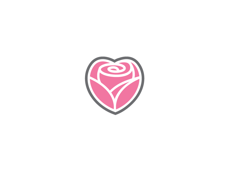Heart and Flower Logo - Rose Heart Love Logo Template by Heavtryq | Dribbble | Dribbble