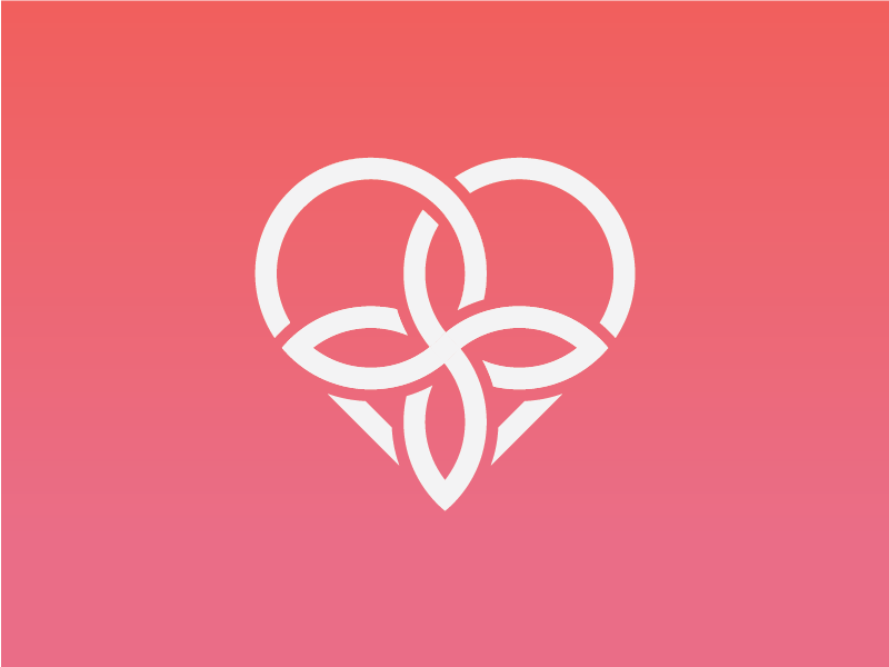 Heart and Flower Logo - Heart and flower