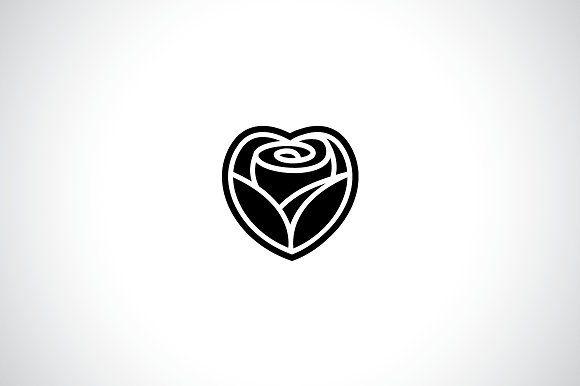 Rose as Logo - Rose and Love Logo Template ~ Logo Templates ~ Creative Market