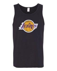 LeBron Lakers Logo - Lebron James Lakers Logo Mens Tank Top Sleveless T Shirt Tee Gildan