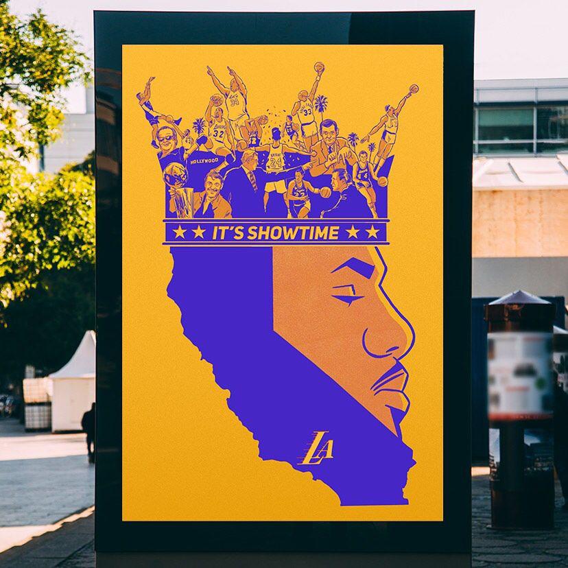 LeBron Lakers Logo - Billboard recruiting Lebron James to the Lakers