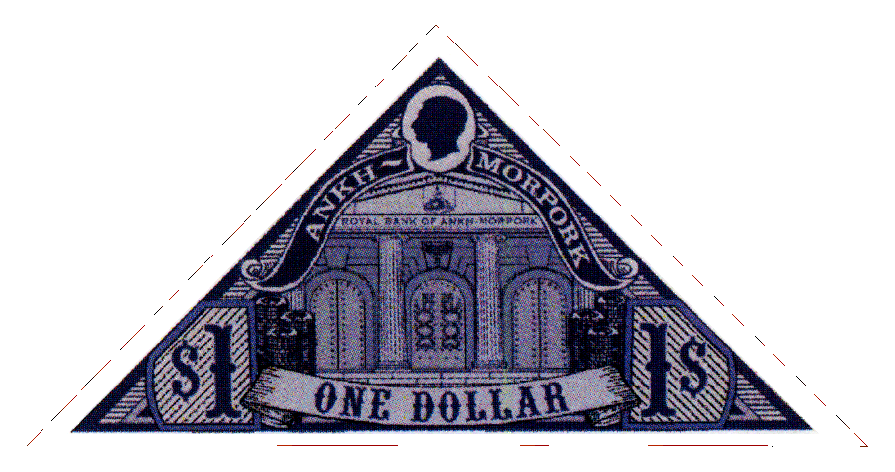 Blue Triangle Logo - Discworld Stamp Catalogue - [Sheet] $1 Bank Blue Triangle