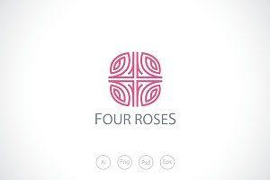 Heart and Flower Logo - Rose and Love Logo Template ~ Logo Templates ~ Creative Market