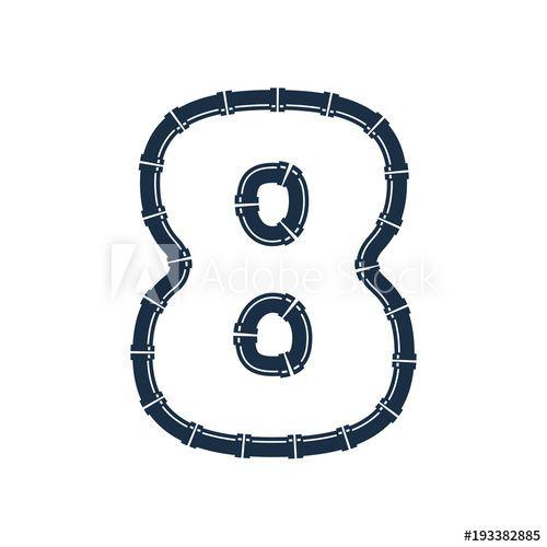 8 Letter Logo - 8 Pipe Letter Logo Icon Design - Buy this stock vector and explore ...