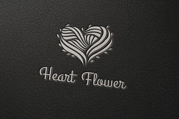 Heart and Flower Logo - Heart Flower Logo Template ~ Logo Templates ~ Creative Market