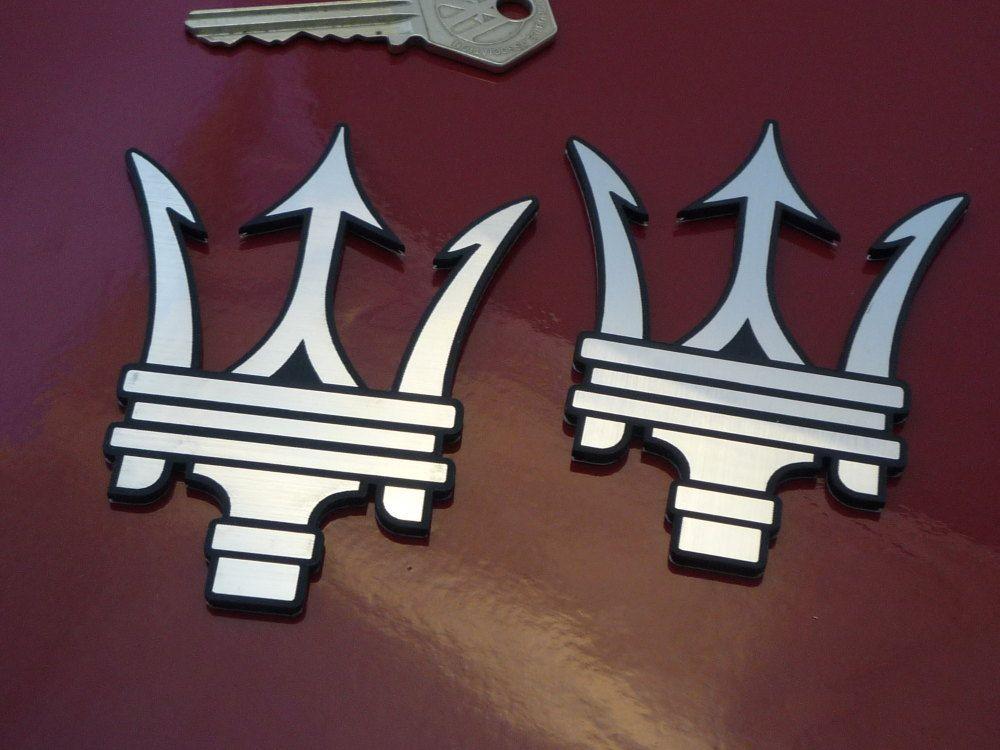 Maserati Trident Logo - Maserati Trident Laser Cut Self Adhesive Car Badges. 1.75 or 3.25
