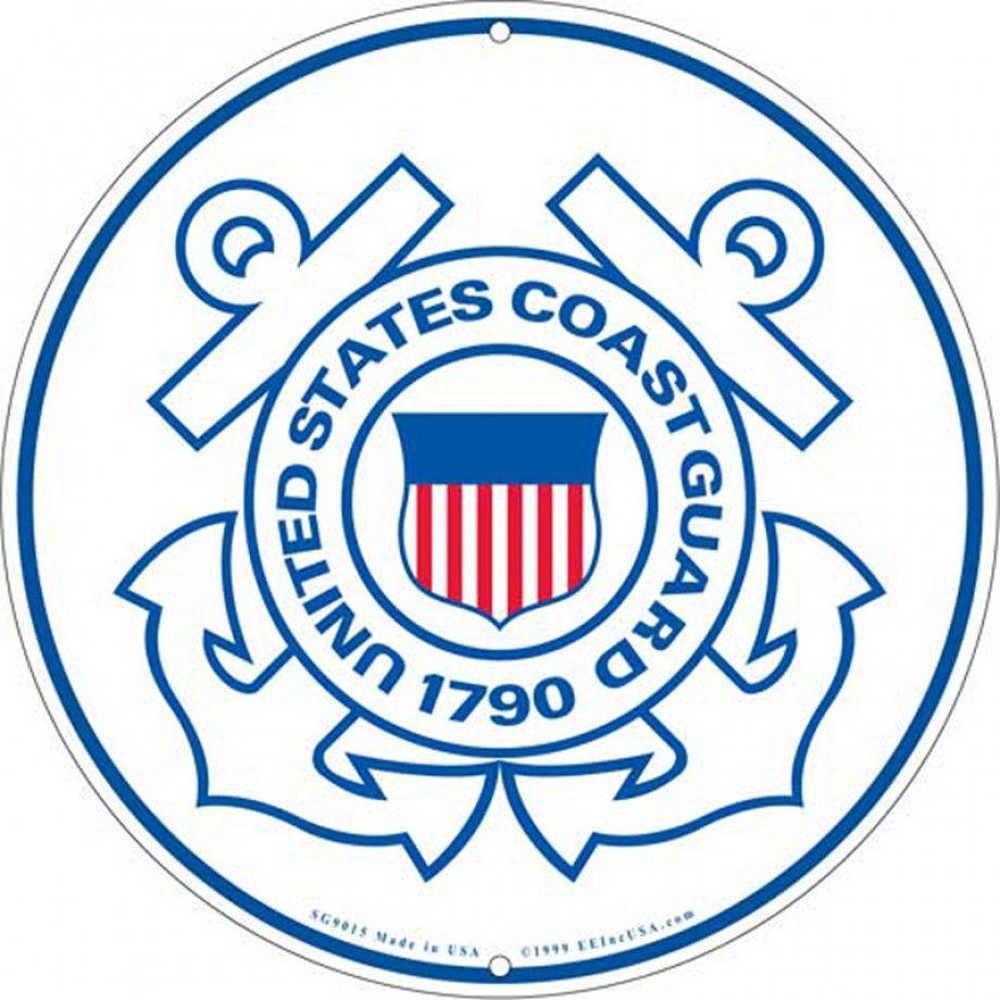 Us Coast Guard Official Logo - US Coast Guard Logo Sign