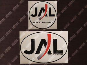 Jal Japan Airlines Logo - 2x JAL JAPAN AIRLINES LOGO STICKERS / DECALS 1 ROUND + 1 OVAL | eBay