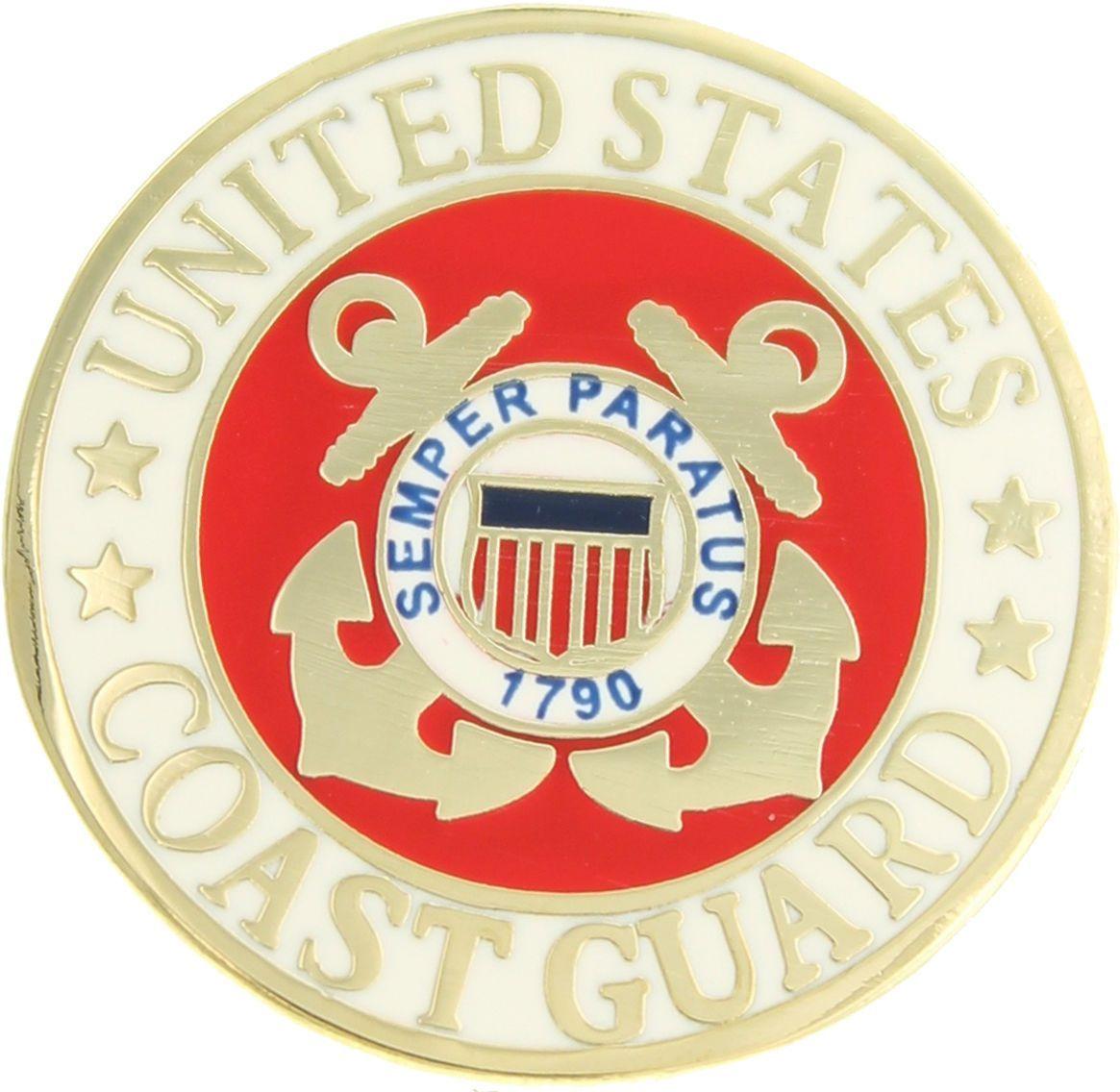 Us Coast Guard Official Logo - US Coast Guard Eagle Anchor Logo Officially Licensed Round Insignia ...