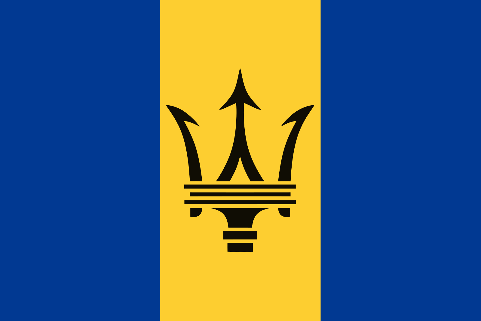 Maserati Trident Logo - Barbados with a Maserati-fied Trident : vexillology
