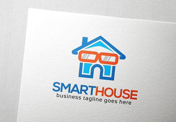 Smart House Logo - Smart House Logo Logo Templates Creative Market