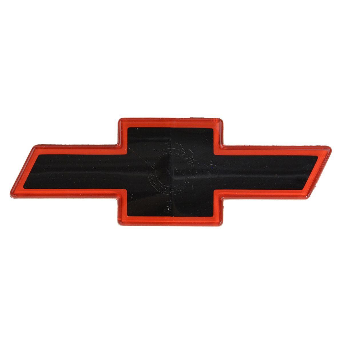 Red Bowtie Logo - OEM 15607532 Grille Mounted Black & Red Bowtie Emblem For 89 93