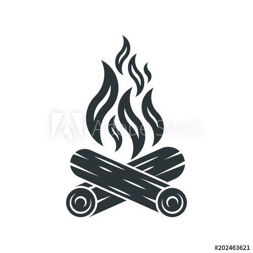 Campfire Logo - Bonfire icon. Campfire logo this stock vector and explore