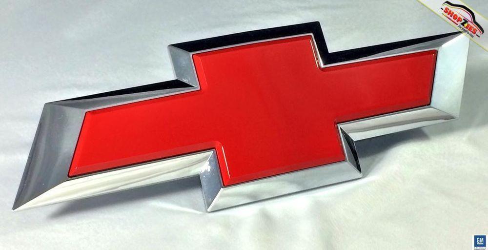 Red Chevy Logo - Chevy Silverado Bowtie Emblem Billet Insert Replacement Front 1pc ...