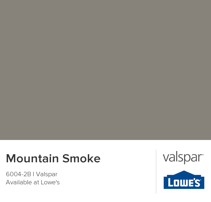 Smoke On the Mountain Logo - Valspar Paint - Color Chip - Mountain Smoke