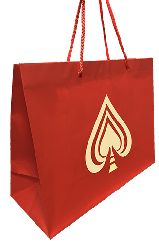 Red Spade Logo - Popular Gifts Spade Gift Bag