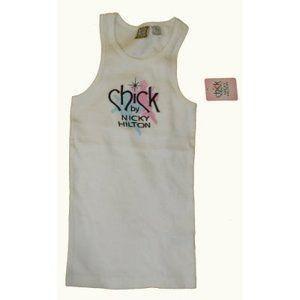 Hilton Clothing Logo - Chick by Nicky Hilton Tank with Chick Logo who wear