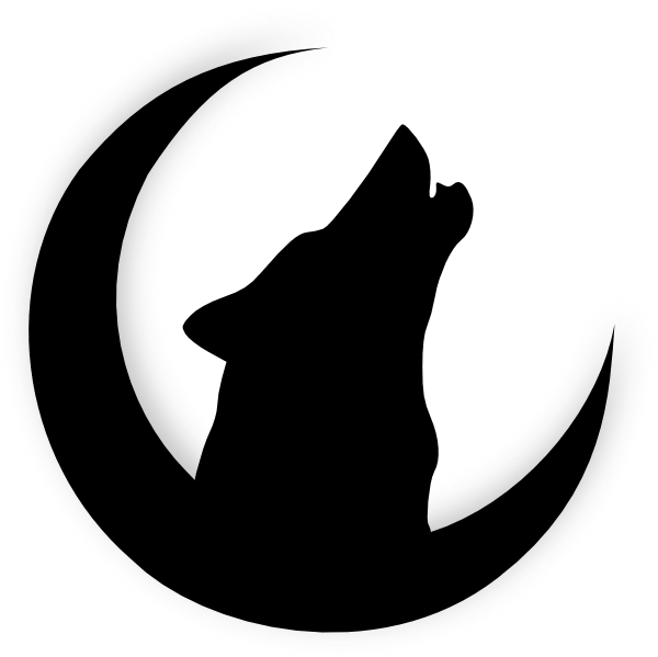 Howling Wolf Head Logo - Howling Wolf Head Drawing. Wolf Howling With Moon clip art. My