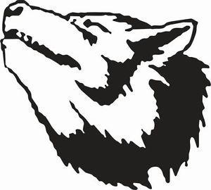 Howling Wolf Head Logo - HOWLING WOLF HEAD CAR DECAL STICKER