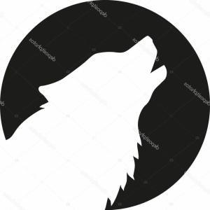 Howling Wolf Head Logo - Stock Illustration Silhouette Of Wolfs Head